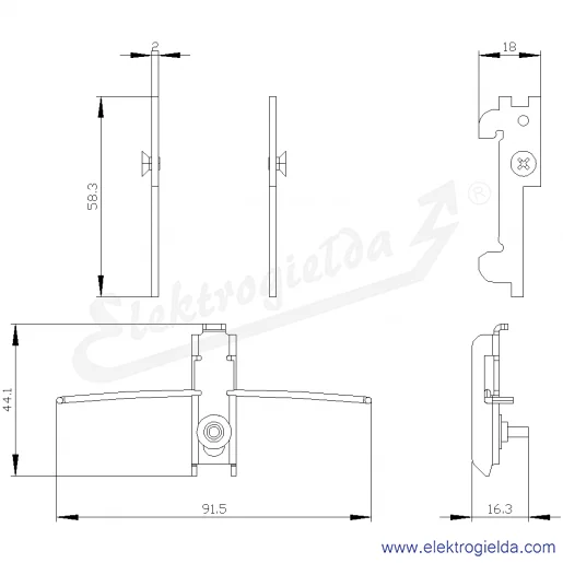 Rysunek wymiarowy Rysunek wymiarowy