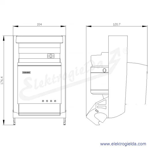 Rysunek wymiarowy Rysunek wymiarowy
