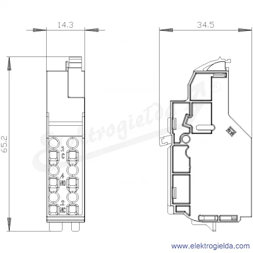 Rysunek wymiarowy Rysunek wymiarowy