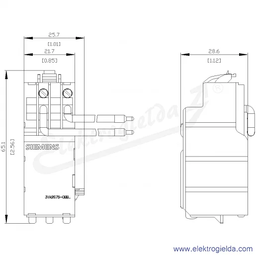 Rysunek wymiarowy Rysunek wymiarowy