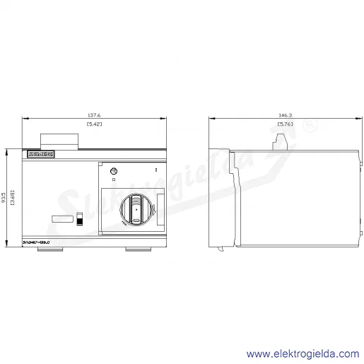 Rysunek wymiarowy Rysunek wymiarowy