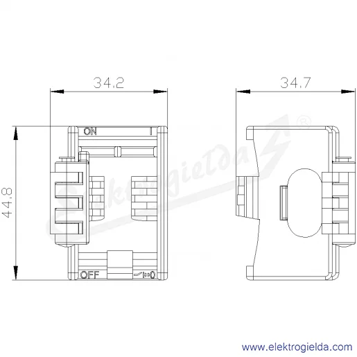 Rysunek wymiarowy Rysunek wymiarowy