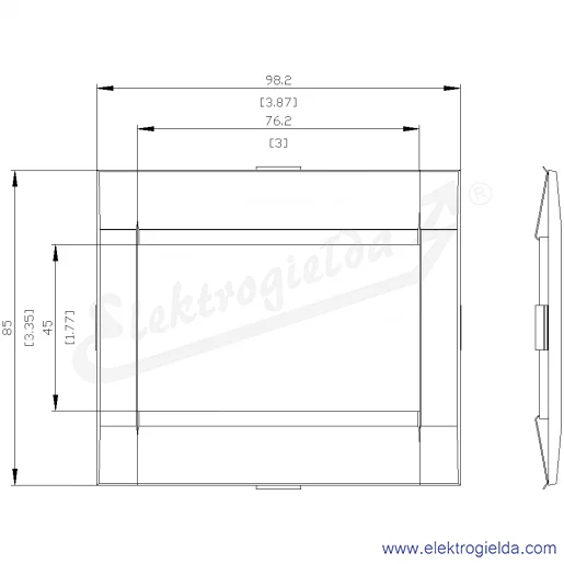 Rysunek wymiarowy Rysunek wymiarowy