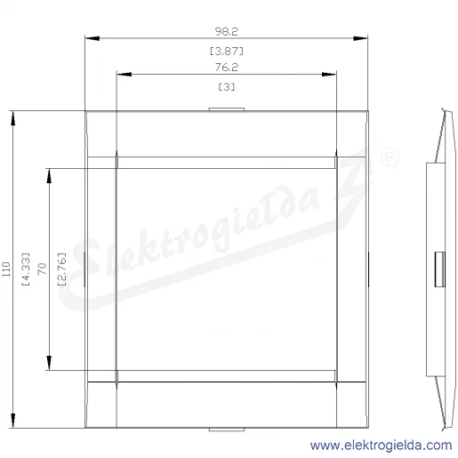 Rysunek wymiarowy Rysunek wymiarowy