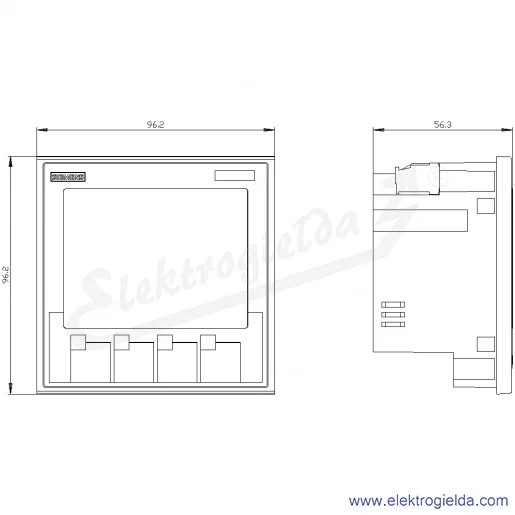 Rysunek wymiarowy Rysunek wymiarowy