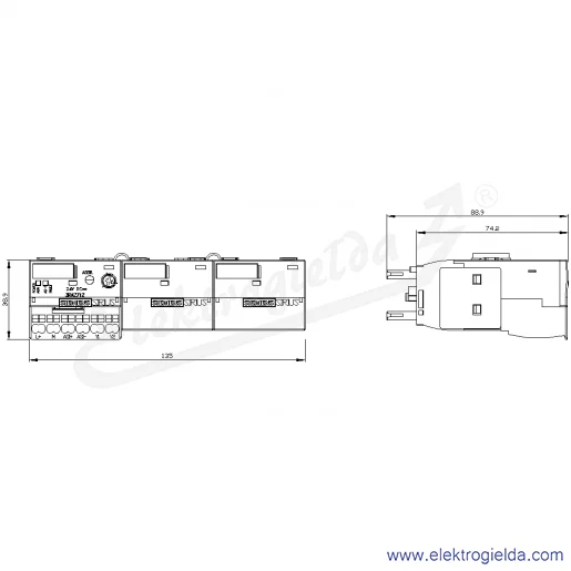 Rysunek wymiarowy Rysunek wymiarowy