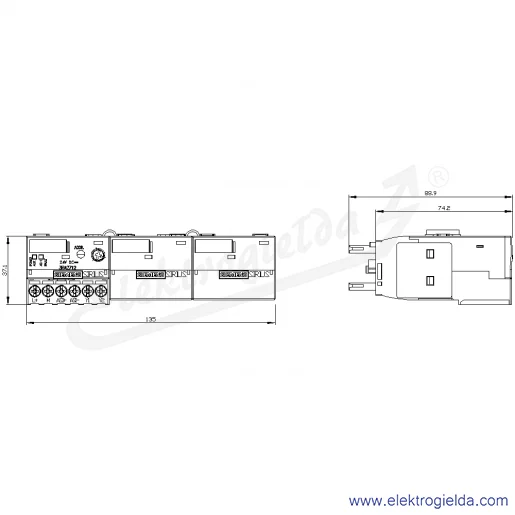 Rysunek wymiarowy Rysunek wymiarowy