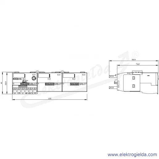 Rysunek wymiarowy Rysunek wymiarowy