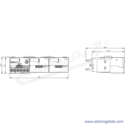 Rysunek wymiarowy Rysunek wymiarowy