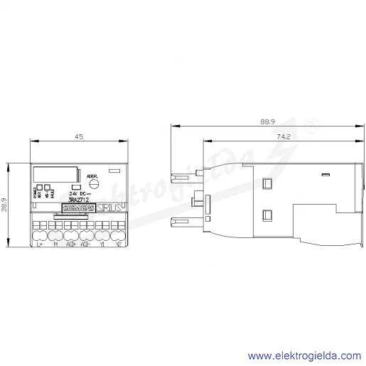 Rysunek wymiarowy Rysunek wymiarowy