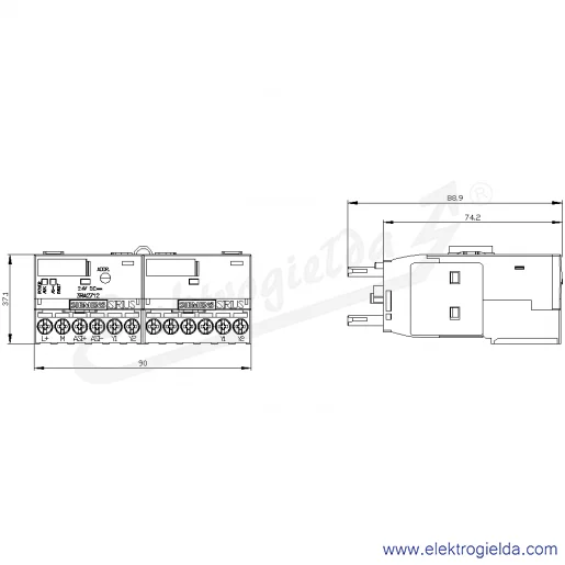 Rysunek wymiarowy Rysunek wymiarowy