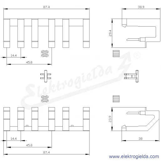 Rysunek wymiarowy Rysunek wymiarowy