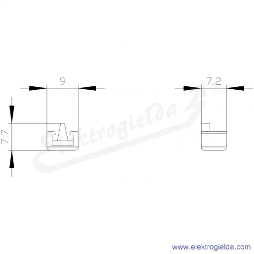 Rysunek wymiarowy Rysunek wymiarowy