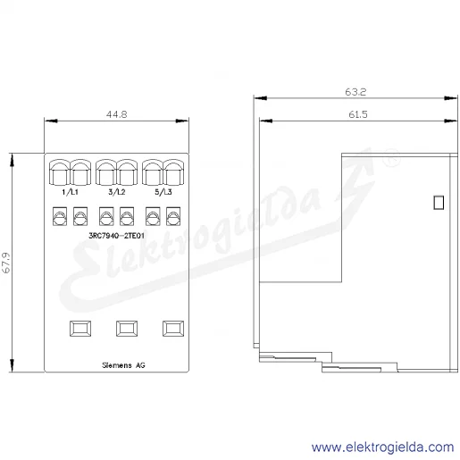 Rysunek wymiarowy Rysunek wymiarowy