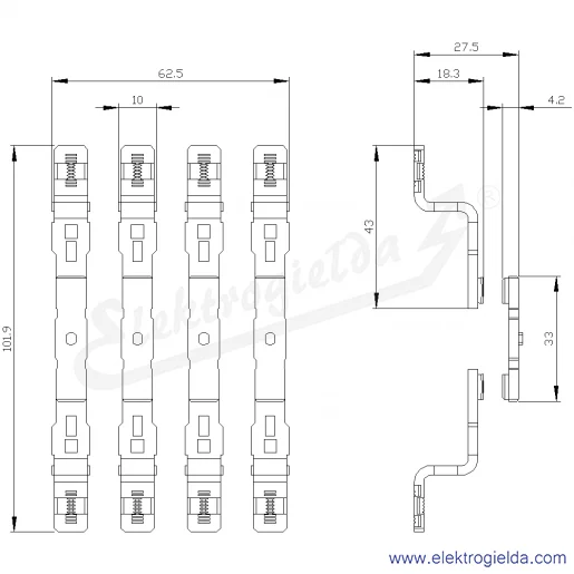 Rysunek wymiarowy Rysunek wymiarowy