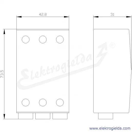 Rysunek wymiarowy Rysunek wymiarowy