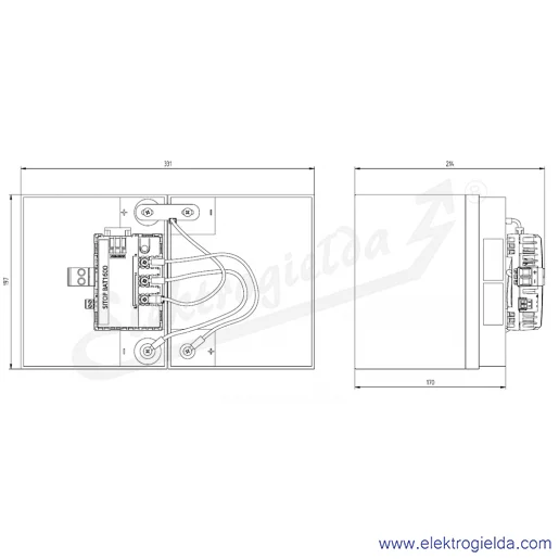 Rysunek wymiarowy Rysunek wymiarowy
