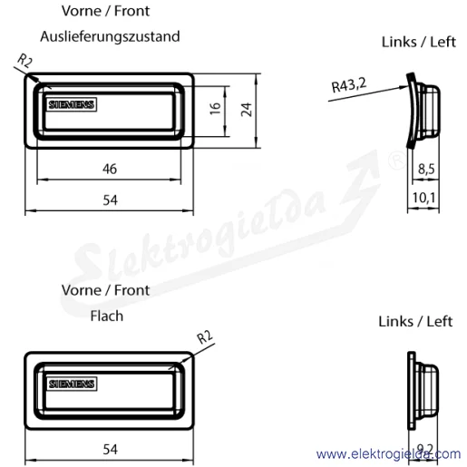 Rysunek wymiarowy Rysunek wymiarowy
