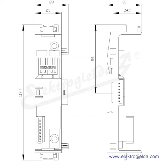 Rysunek wymiarowy Rysunek wymiarowy