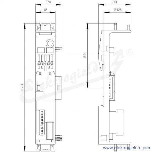 Rysunek wymiarowy Rysunek wymiarowy