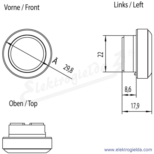 Rysunek wymiarowy Rysunek wymiarowy