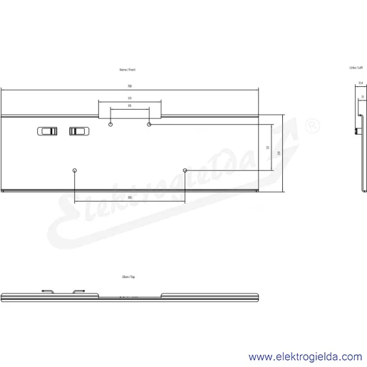 Rysunek wymiarowy Rysunek wymiarowy