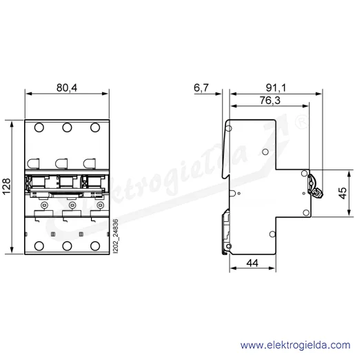 Rysunek wymiarowy Rysunek wymiarowy