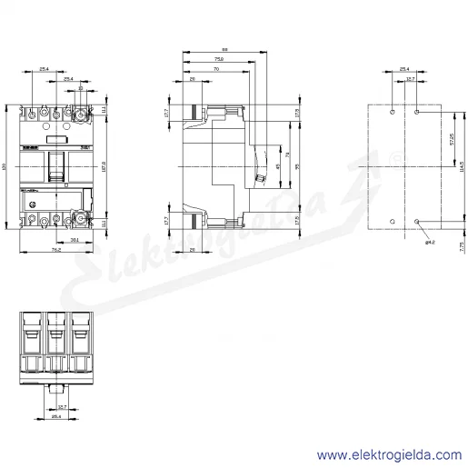 Rysunek wymiarowy Rysunek wymiarowy