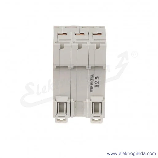 Wyłącznik instalacyjny BH-D6, 3P, 25A, TYP B Wyłącznik instalacyjny BH-D6, 3P, 25A, TYP B