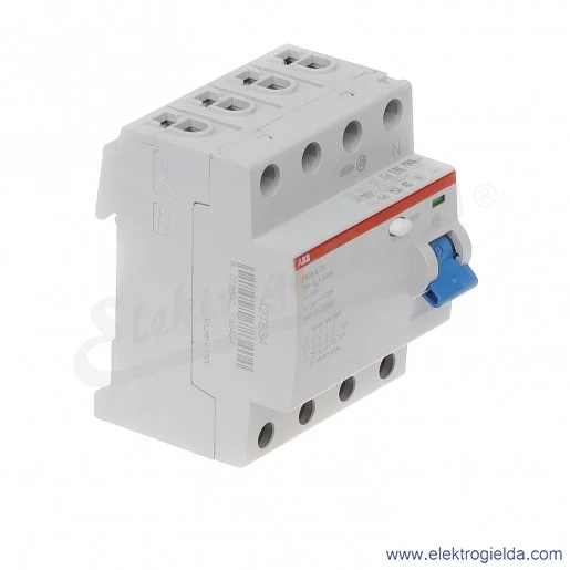 Wyłącznik różnicowoprądowy F204 A-25/0,03 4P 25A 0,03A typ A Wyłącznik różnicowoprądowy F204 A-25/0,03 4P 25A 0,03A typ A