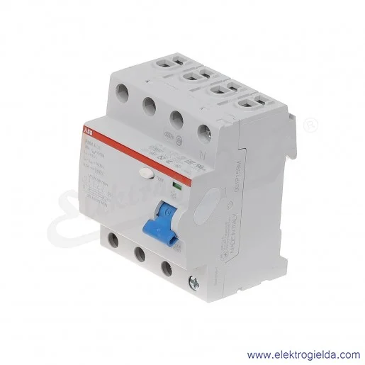 Wyłącznik różnicowoprądowy F204 A-25/0,03 4P 25A 0,03A typ A Wyłącznik różnicowoprądowy F204 A-25/0,03 4P 25A 0,03A typ A