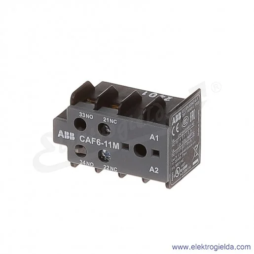Styk pomocniczy CAF6-11M 1NO+1NC montaż czołowy Styk pomocniczy CAF6-11M 1NO+1NC montaż czołowy