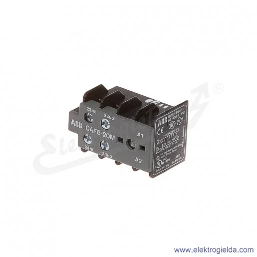 Styk pomocniczy CAF6-20M 2NO montaż czołowy Styk pomocniczy CAF6-20M 2NO montaż czołowy
