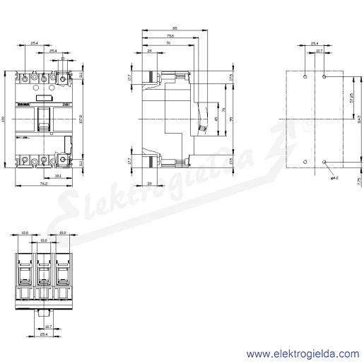 Rysunek wymiarowy Rysunek wymiarowy