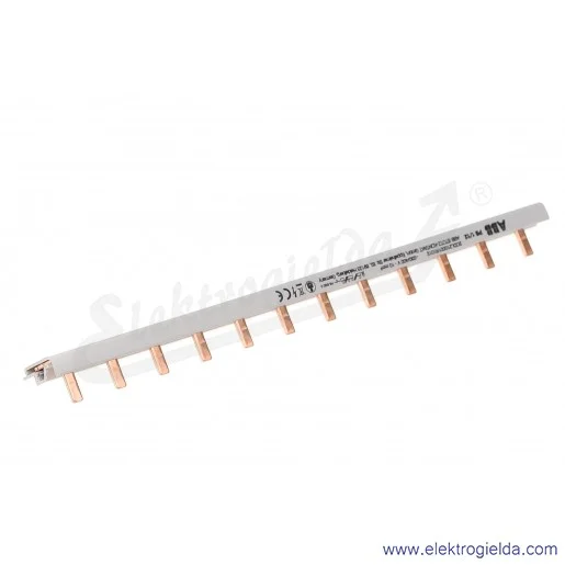 Szyna łączeniowa PS1/12 12x1-fazowa kołkowa 10 mm2 Szyna łączeniowa PS1/12 12x1-fazowa kołkowa 10 mm2