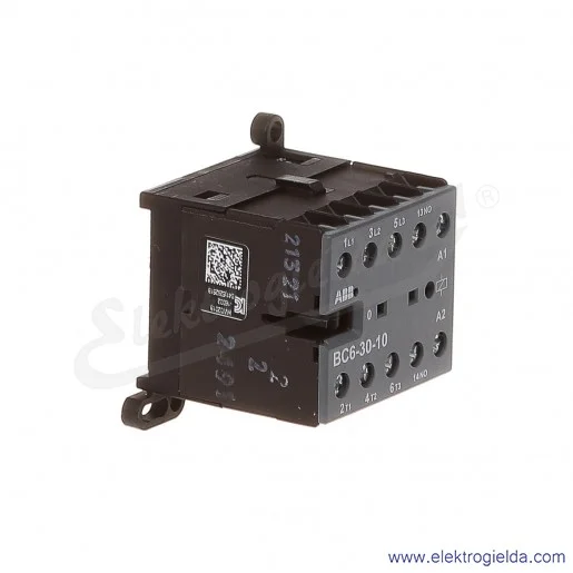 Stycznik BC6-30-10-01 24 DC, 1NO, 4KW/400V 12A AC-3, 20A AC-1, 3-polowy Stycznik BC6-30-10-01 24 DC, 1NO, 4KW/400V 12A AC-3, 20A AC-1, 3-polowy