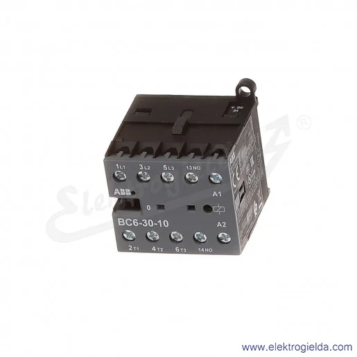 Stycznik BC6-30-10-01 24 DC, 1NO, 4KW/400V 12A AC-3, 20A AC-1, 3-polowy Stycznik BC6-30-10-01 24 DC, 1NO, 4KW/400V 12A AC-3, 20A AC-1, 3-polowy