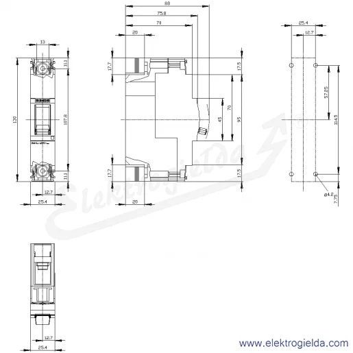 Rysunek wymiarowy Rysunek wymiarowy