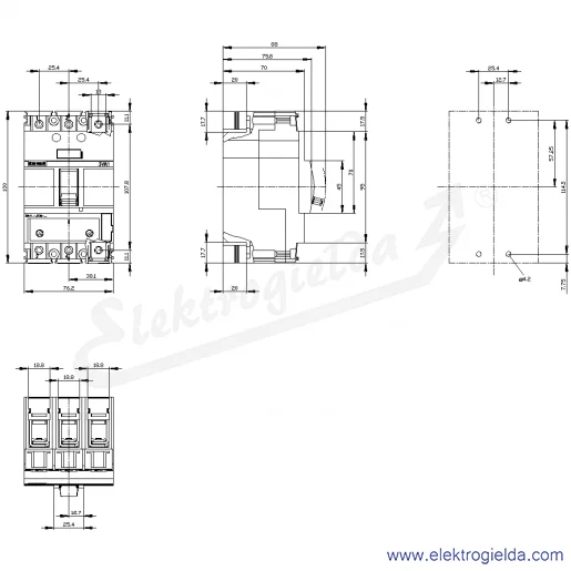 Rysunek wymiarowy Rysunek wymiarowy