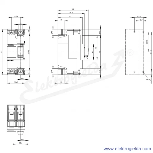 Rysunek wymiarowy Rysunek wymiarowy