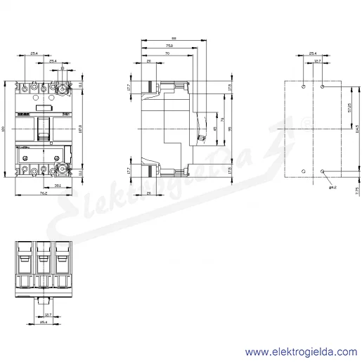 Rysunek wymiarowy Rysunek wymiarowy
