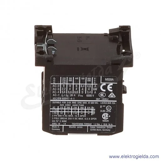 Stycznik DILEM-01(24V50/60HZ) 3P+1NC 4kW 9A Us 24VAC Stycznik DILEM-01(24V50/60HZ) 3P+1NC 4kW 9A Us 24VAC