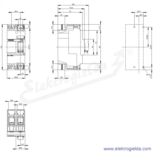 Rysunek wymiarowy Rysunek wymiarowy