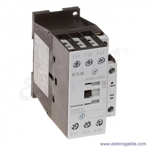 Stycznik DILM32-10(230V50HZ,240V60HZ) 3P+1NO 15kW 32A Us 230VAC Stycznik DILM32-10(230V50HZ,240V60HZ) 3P+1NO 15kW 32A Us 230VAC