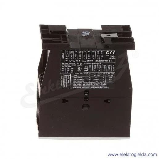 Stycznik DILM32-01(110V50HZ,120V60HZ) 3P+1NC 15kW 32A Us 110VAC Stycznik DILM32-01(110V50HZ,120V60HZ) 3P+1NC 15kW 32A Us 110VAC