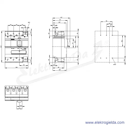 Rysunek wymiarowy Rysunek wymiarowy