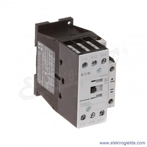 Stycznik DILM32-10(24V50/60HZ) 3P+1NO 15kW 32A Us 24VAC Stycznik DILM32-10(24V50/60HZ) 3P+1NO 15kW 32A Us 24VAC