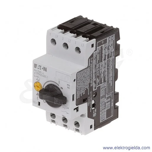 Wyłącznik silnikowy PKZM0-4 3P 1,5kW 2,5-4A Wyłącznik silnikowy PKZM0-4 3P 1,5kW 2,5-4A