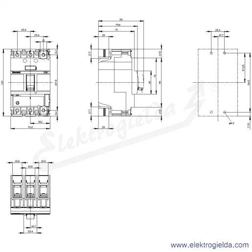 Rysunek wymiarowy Rysunek wymiarowy