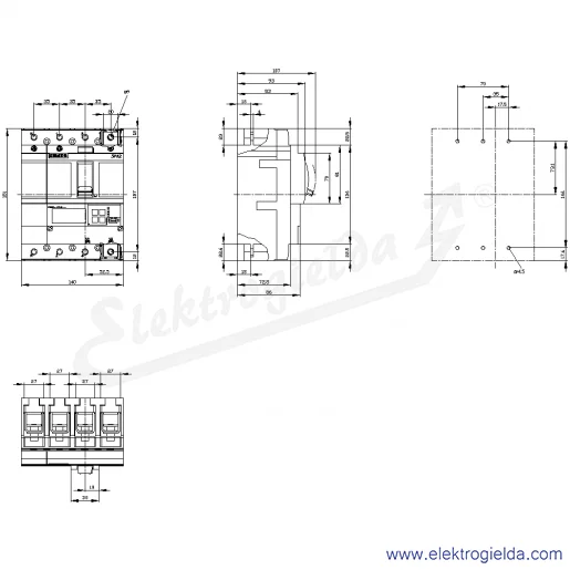 Rysunek wymiarowy Rysunek wymiarowy